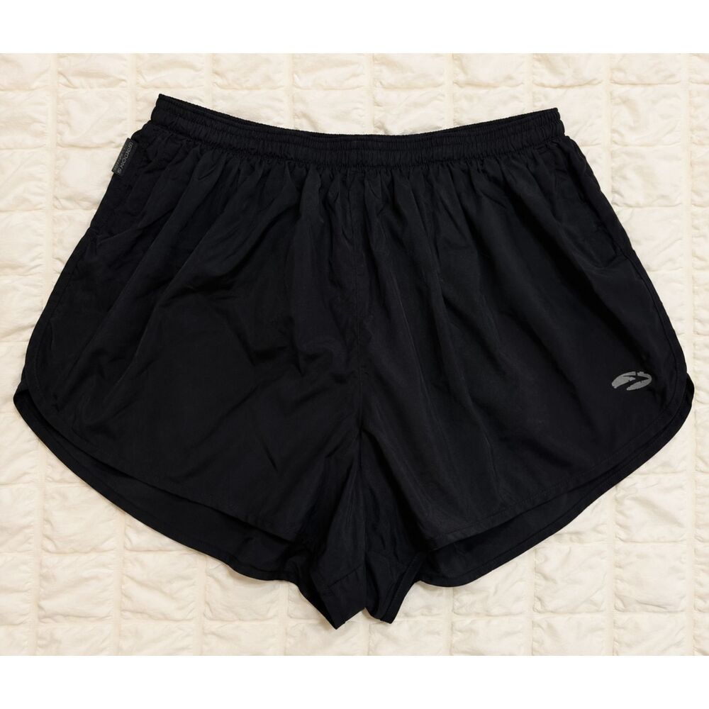 Brooks Black Lightweight Running Shorts Elastic Built In Brief Liner Women's S